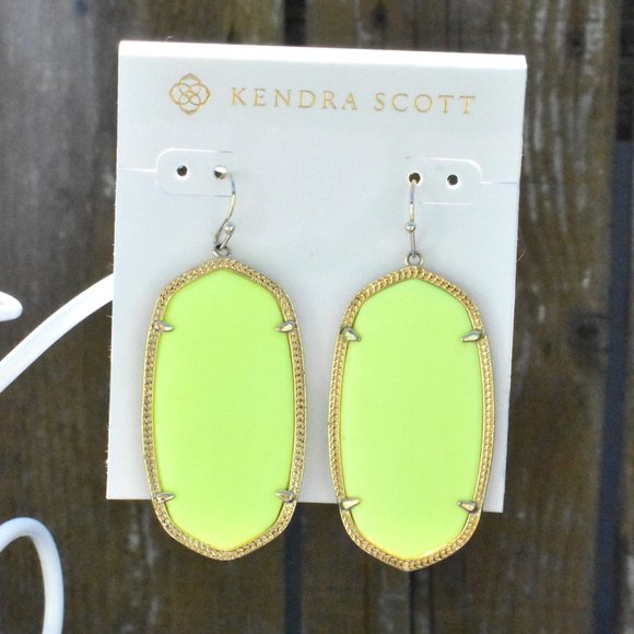 Kendra Scott | Neon Yellow Danielle Earrings - Picture 2 of 7